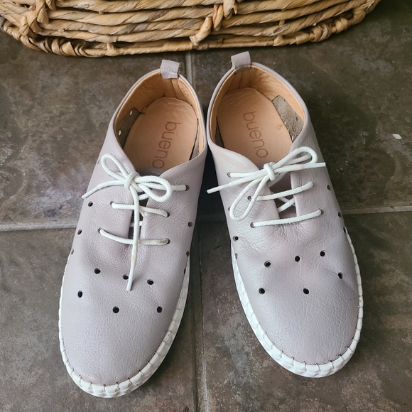 bueno Leather Sneaker Womens Size 38 Putty Color - Picture 6 of 10